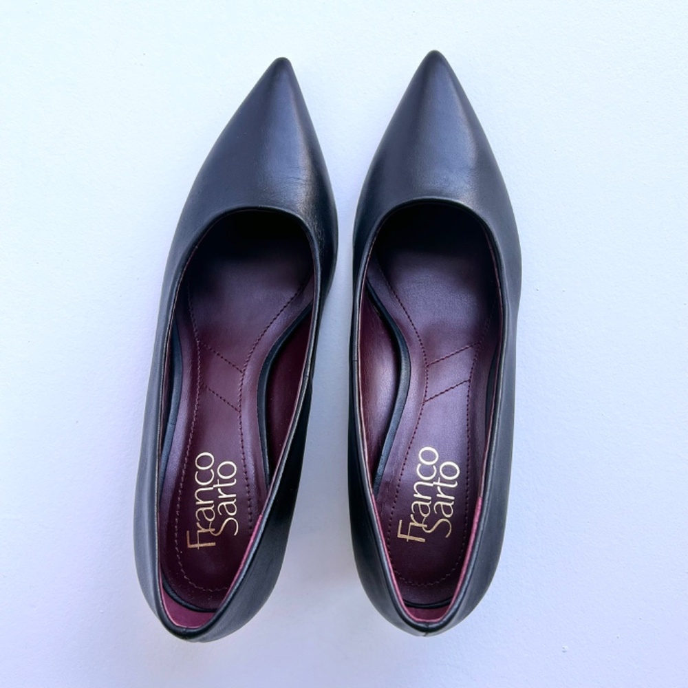 New!! Franco Sarto Wedge heel Pumps Black size 7.5